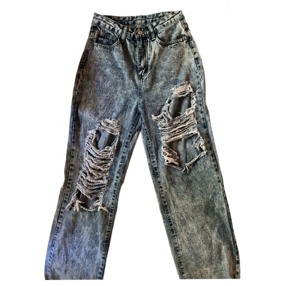 Garage vintage ripped baggy jeans light wash - Picture 1 of 2